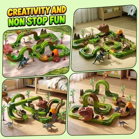 Dinosaur Electric Train Flexible Track Set for Kids in Kuwait