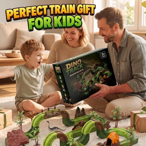 Dinosaur Electric Train Flexible Track Set for Kids in Kuwait