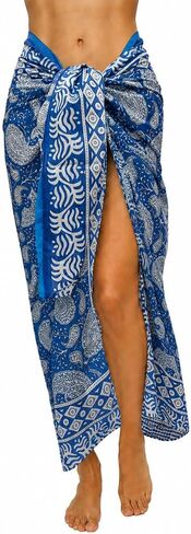 Rastogi Handicrafts 100% Cotton Hand Block Print Sarong Womens Swimsuit Wrap Cover Up Long (73" x 44") in Kuwait