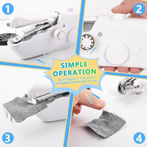 Handheld Sewing Machine for Beginners,Mini Sewing Machines for Quick Stitching,Practical Sewing Tool Portable Sewing Machine Suitable for Home,Travel and DIY,Electric sewing machine in Kuwait