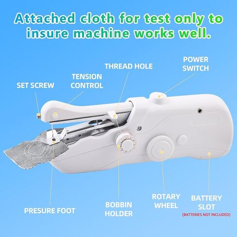 Handheld Sewing Machine for Beginners,Mini Sewing Machines for Quick Stitching,Practical Sewing Tool Portable Sewing Machine Suitable for Home,Travel and DIY,Electric sewing machine in Kuwait