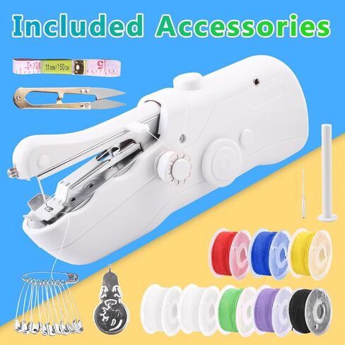 Handheld Sewing Machine for Beginners,Mini Sewing Machines for Quick Stitching,Practical Sewing Tool Portable Sewing Machine Suitable for Home,Travel and DIY,Electric sewing machine in Kuwait