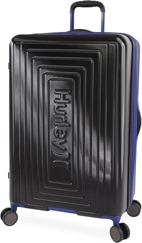 Hurley Suki Hardside Spinner Check in Luggage 29", Black/Blue in Kuwait