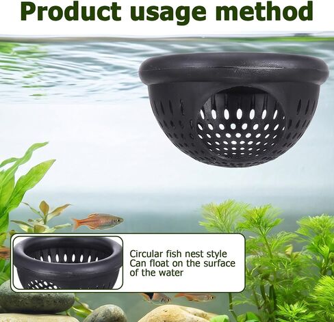 Amabro 4Pcs Betta Fish Hammock Tunnel Set Float Cave Leaf Pads Suction Cups in Kuwait