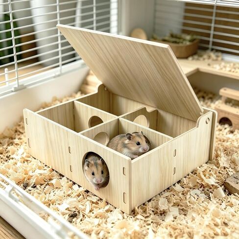 Amonk 10x8x4in Multi-Chamber with Play Tunnel Hamster House for Small Pets in Saudi Arabia