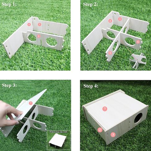 Amonk 10x8x4in Multi-Chamber with Play Tunnel Hamster House for Small Pets in Saudi Arabia