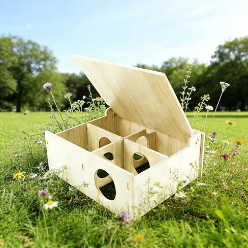 Amonk 10x8x4in Multi-Chamber with Play Tunnel Hamster House for Small Pets in Saudi Arabia