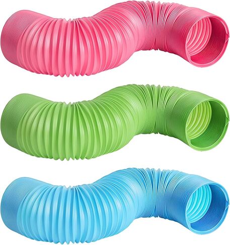 3 Packs Pet Fun Tunnels, Small Animal Tunnel, Foldable Plastic Hamster Tunnel, Tube Pets Hideaway, Pet Mouse Training Hideout Tunnels for Guinea Pigs, Chinchillas, Rats, Ferrets, Dwarf Rabbits in Saudi Arabia