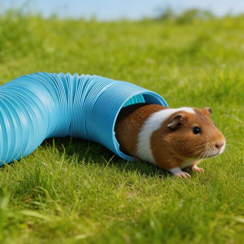 3 Packs Pet Fun Tunnels, Small Animal Tunnel, Foldable Plastic Hamster Tunnel, Tube Pets Hideaway, Pet Mouse Training Hideout Tunnels for Guinea Pigs, Chinchillas, Rats, Ferrets, Dwarf Rabbits in Saudi Arabia