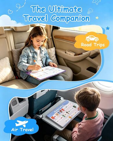 Juboury Tracing Books for Kids Ages 3-5 with Storage Backpack,Whiteboard in Kuwait