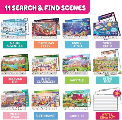 Search and Find for Kids - Birthday Gift for Girls & Boys Ages 3, 4, 5, 6 in Kuwait