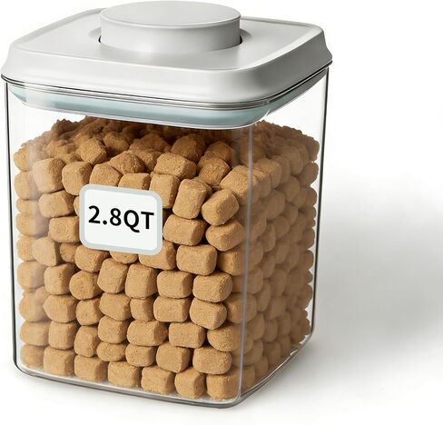 Ankou Dog Food Storage Container with 130ml Scoop – 4L/4.2qt Airtight Dog Food Container for Kibble & Treats, BPA-Free Cat Food Storage Container, Stackable Pop Lid Plastic Container with Lid in Saudi Arabia