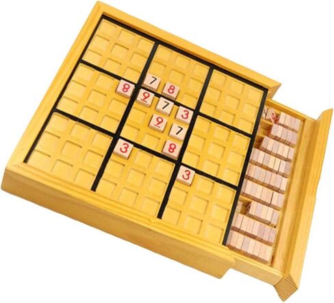 Wooden Sudoku Board Game for Adults, Numbers Checkerboard in Kuwait