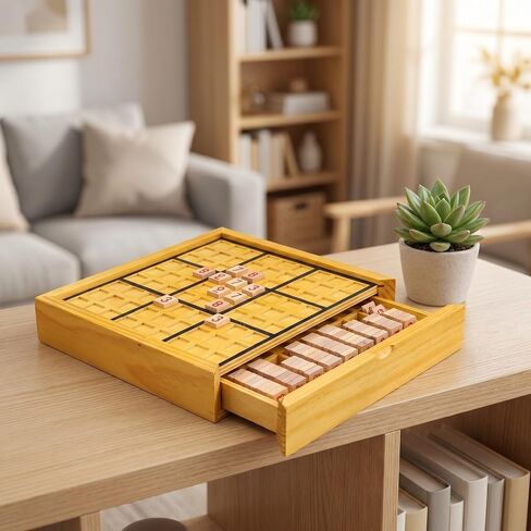 Wooden Sudoku Board Game Tabletop Logic Puzzle for Adults in Kuwait
