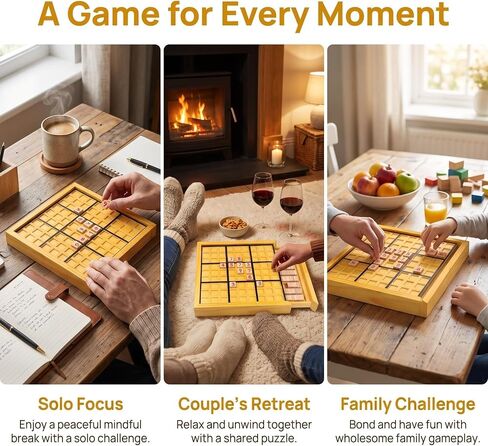 Wooden Sudoku Board Game with Numbers Checkerboard for Adults in Kuwait
