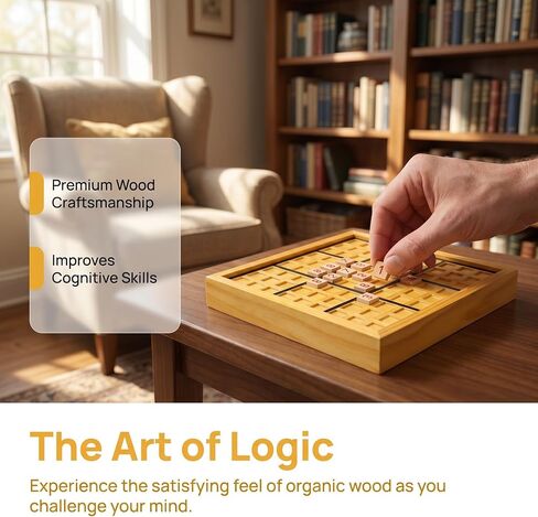 Wooden Sudoku Puzzle Game for Adults, Home Relaxation in Kuwait