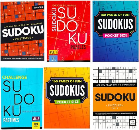 6 Pack 600+ Sudoku Puzzles for Adults Bundle - Sudoku Puzzle Books Bulk in Kuwait