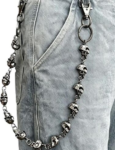 PINKPIN Trouser Chains for Men Pants Chain Jean Chains Belt Chain Biker Wallet Chain Skull Pants Chains for Men Biker Chain Punk Heavy Skull Goth Accessories in Kuwait