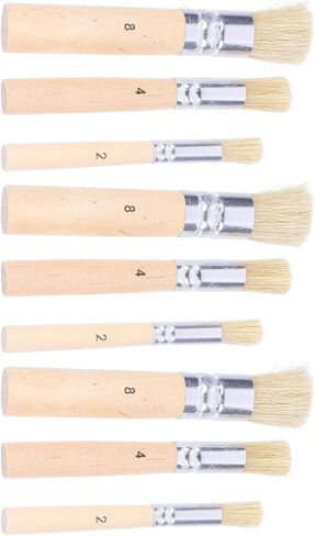 3 Set Wooden Stencil Brush Natural Bristle Paintbrushes in Kuwait
