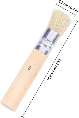 3 Set Natural Bristle Stencil Brush with Wooden Handles in Kuwait
