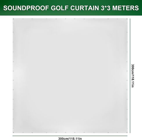 Generic Golf Simulator Impact Screen Easy to Install Ultra Clear 3x3m in Kuwait