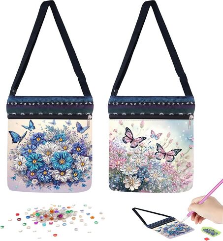 Diamond Painting Crossbody Bag,8.5x8.7in,Diamond Art Bag,2PCS in Kuwait