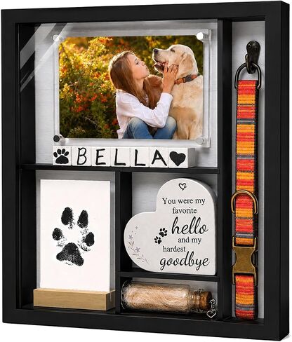 11*12 Pet Memorial Shadow Box Frame with Paw Print Impression Kit in Kuwait