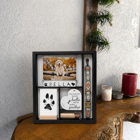 11*12 Pet Memorial Shadow Box Frame with Paw Print Impression Kit in Kuwait
