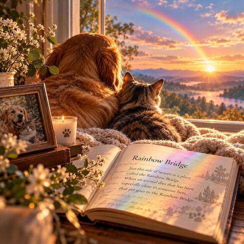Pet Fur and Hair Keepsake Jar for Dogs and Cats, Rainbow Bridge Memorial in Kuwait