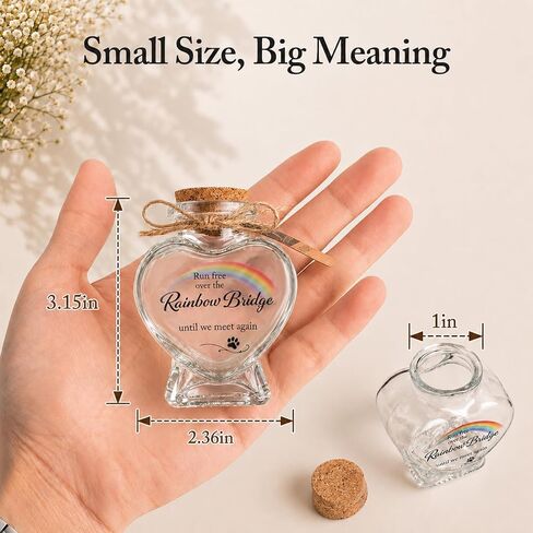 Pet Fur and Hair Keepsake Jar for Dogs and Cats, Rainbow Bridge Memorial in Kuwait