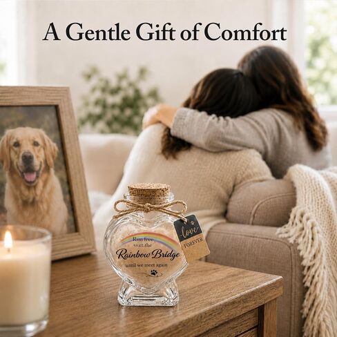 Pet Fur and Hair Keepsake Jar for Dogs and Cats, Rainbow Bridge Memorial in Kuwait
