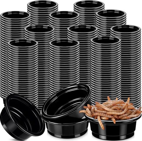 Maxcheck 1000 Pcs 0.5 oz Gecko Feeding Cups Small Gecko Food and Water Cups Reptile Feeding Bowls Plastic Bearded Dragon Food Bowl for Lizard Small Pet Ledge Accessories (Transparent) in Kuwait