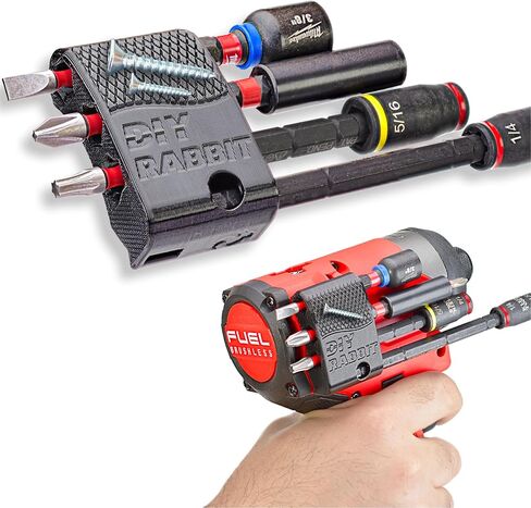 حامل لقم أرنب M12 من DIY لمحركات تأثير الوقود Milwaukee M12 Gen 3 مع 7 منظم مجموعة بت سداسي 1/4 مغناطيسي. مصنوعة خصيصًا من أجل Milwaukee Fuel 3453-20، ملحقات حامل أدوات Milwaukee Packout in Kuwait
