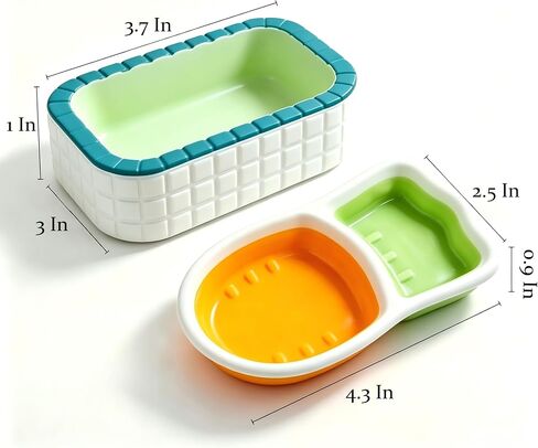 Hermit Crab Bathing Bowl & Feeding Dish, 2 Pack Reptile Habitat Accessories in Kuwait