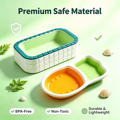 Hermit Crab Bathing Bowl & Feeding Dish, 2 Pack Reptile Habitat Accessories in Kuwait