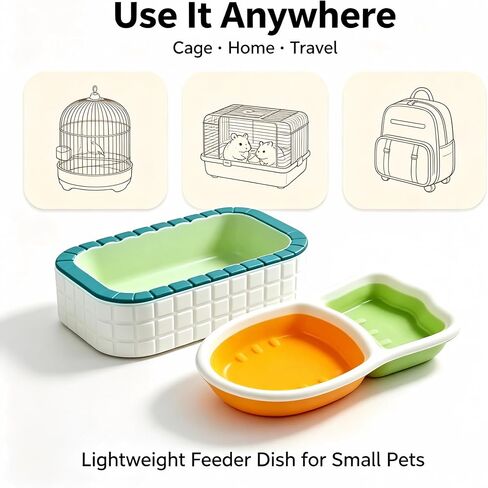 Hermit Crab Bathing Bowl & Feeding Dish, 2 Pack Reptile Habitat Accessories in Kuwait