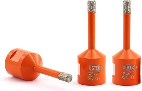 BGTEC 4pcs Dry Diamond Core Drill Bits Set for Porcelain Tile Ceramic Marble Brick Hole Saw Mixed 20/25/35/50mm in Kuwait