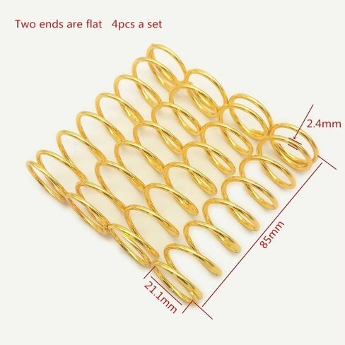 Steel Front and Rear Shock Springs 85mm Gold for Arrma 1/7 Fireteam 1/8 Kraton in Kuwait