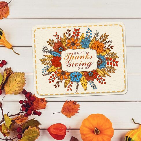 ALIBBON Happy Thanksgiving Day Clear Stamps for Card Making, Autumn Fall Leaves Give Thanks Words Transparent Silicone Rubber Seal Stamps for Crafts Journal DIY Scrapbooking Photo Album Decorations in Kuwait