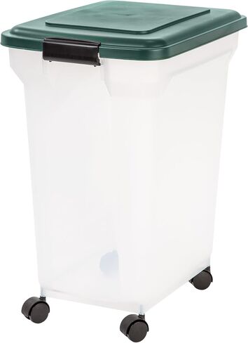 IRIS USA Airtight Pet Food Container, Up to 30 lbs & 11 lbs, Green in Saudi Arabia