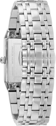 Bulova Men's Modern Quadra Stainless Steel 3-Hand Quartz Watch, Diamond Dial in Saudi Arabia