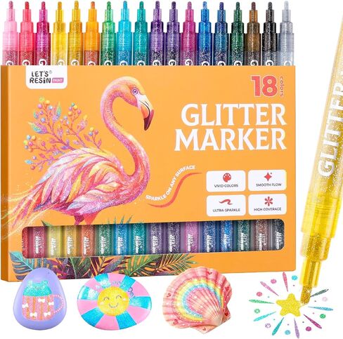 LET'S RESIN PAINT Acrylic Paint Markers Brush Tip 72 Colors-Water Based in Kuwait