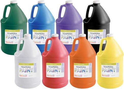 Kaplan Early Learning Company Kaplan Tempera Paint Gallon Assortment - Set of 8 in Saudi Arabia