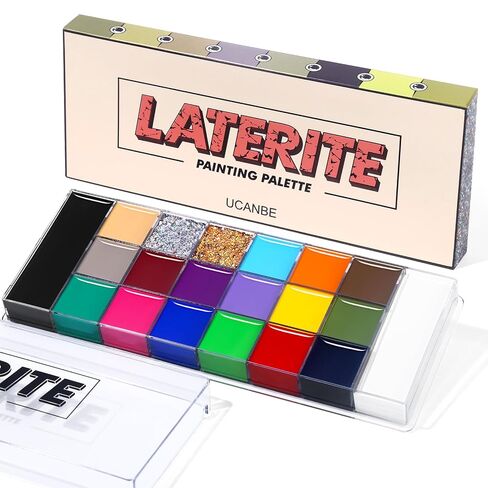 UCANBE 20 Colors Oil Based Face Body Paint Palette for Halloween SFX Makeup in Saudi Arabia