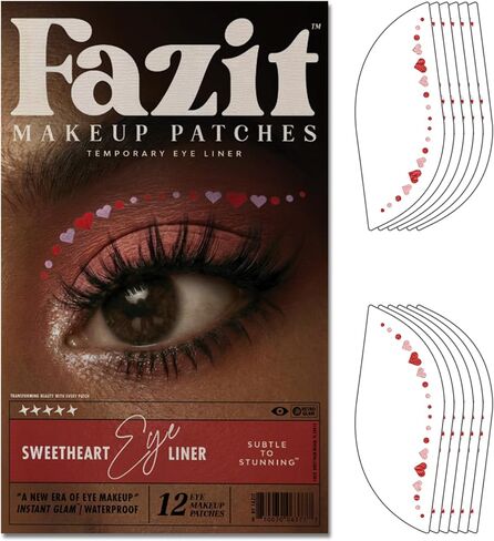 Fazit Makeup Patches - Silver Eye Speckles - Glow Up Make-Up Patches - Cute Glitter Makeup Accessories for Women - Cosmetic Glitter for Face in Kuwait
