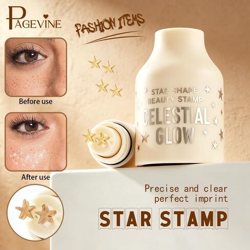 PAGE VINE Star Freckle Stamp Pen - Smudge-Resistant Faux Freckle Makeup Marker, LongLasting Fake Freckles Cosmetic for Y2K & FestivalLooks in Kuwait