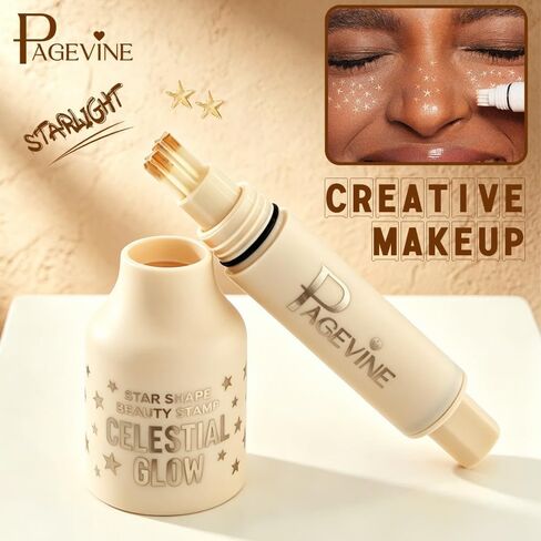 PAGE VINE Star Freckle Stamp Pen - Smudge-Resistant Faux Freckle Makeup Marker, LongLasting Fake Freckles Cosmetic for Y2K & FestivalLooks in Kuwait