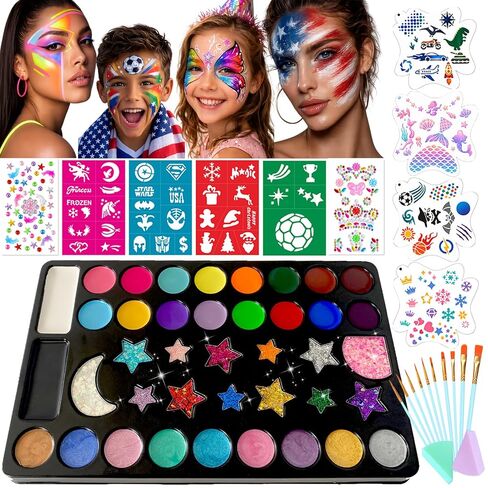 Face Paint Palette Kit 40 Colors Waterproof Oil Based Body Paint Makeup Kit in Kuwait
