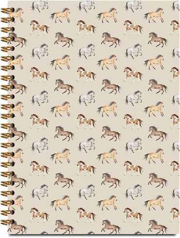 Horse Themed Gifts Spiral Notebook Gifts for Horse Lovers Women Girls Fantasy Animal Journaling Hardcover Spiral Notebook 5.5 X 8.3 in Kuwait