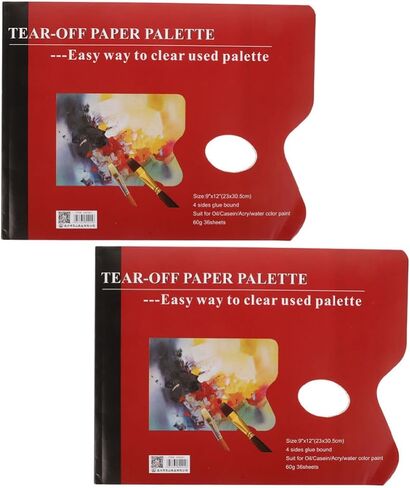 2pcs Portable Peel Off Paint Mixing Paper Pads for Artists Students in Kuwait